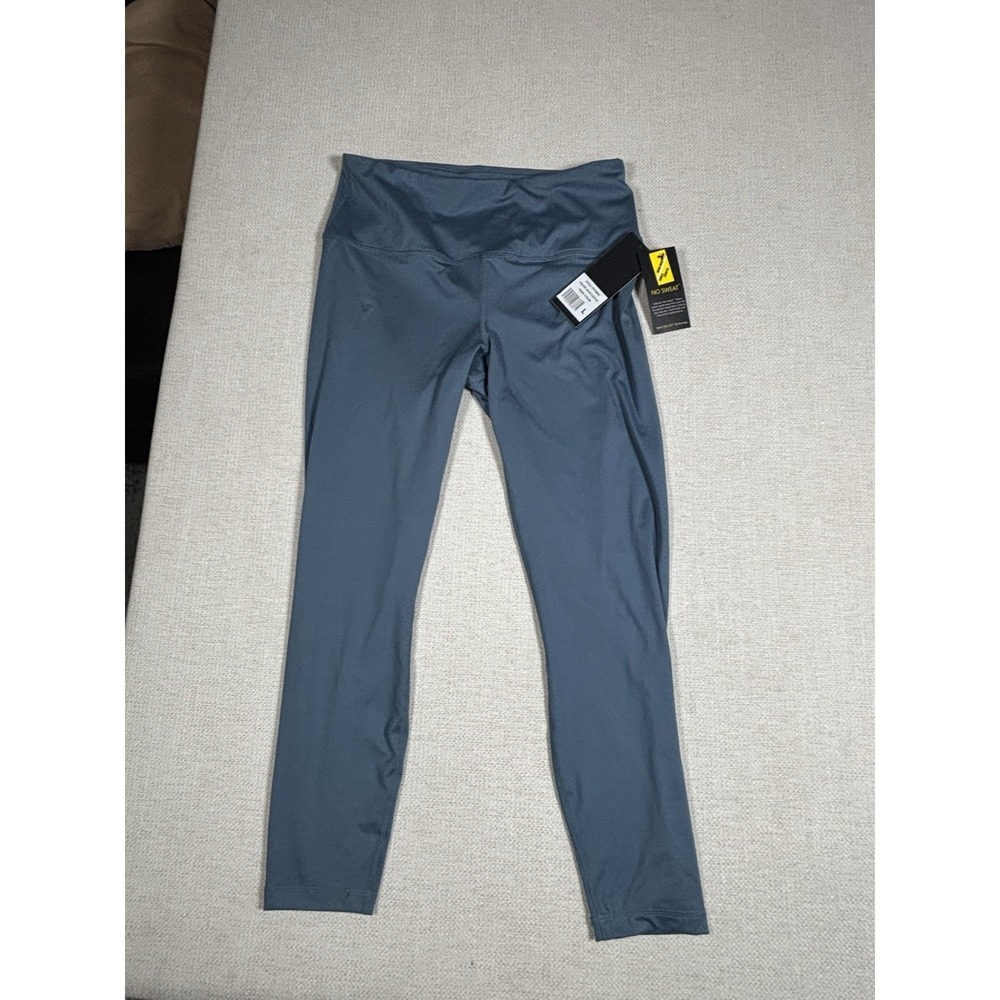 NWT Velocity High Rise Ankle Leggings Women's Large Blue Castle